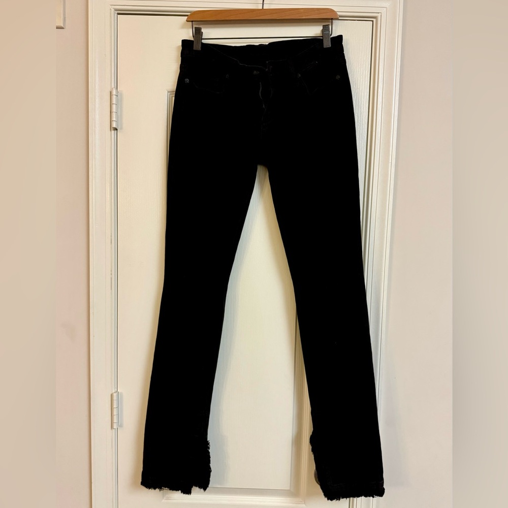 BCBG MAXAZRIA Black Jeans. Side Slits